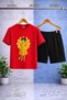 Children's Hvn Girl Anime Custom Printed Crew Neck 3-Piece T-Shirt - Shorts Set - 4