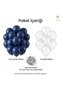 Navy Blue Balloon Set of 20 Silver Confetti Transparent Balloons Birthday Party Decoration - 2