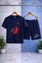 Kids' Basketballer Syh Red Custom Printed Crew Neck 3-Piece T-Shirt - Shorts Set - 4