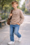 18604-26 Boy's Sweatshirt with Embossed Lettering, Cotton, Daily Comfortable Fit - 3