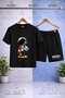 Children's Astronaut Handing a Game Console Custom Printed Crew Neck 3-Piece T-Shirt - Shorts Set - 2