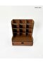 -Org Desktop Organizer |   9 Compartment Pen Holder, Desk Organizer with Drawer, Wooden Office Organizer - 4