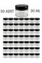 50Pcs Black Cap Glossy Clear Glass Lip Glowy Balm Cream Cosmetic Hand Care Travel Jar 30ml
