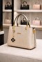 Women's Shoulder and Hand Bag; Set of 2 Glittery, Chain Strap, Gold Evening Bag - 3