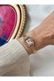 Silvia Model Gold Pink Metal Cord Vintage Series Women's Wristwatch - 2