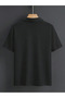 Black Men's Polo Collar Oversize Twill Fabric 100% Cotton Loose Cut Crew Neck a Quality - 2