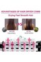 3-in-1 Hot Air Blow Dryer Brush - Electric Rotating Hair Dryer, Straightener, and Curler Comb with R - 3