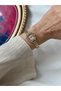Silvia Model Gold Pink Metal Cord Vintage Series Women's Wristwatch - 3