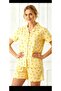 Lemon Pattern Yellow Color Shirt & Shorts Women's Pajama Set Milan Fabric Spring Collection - 4