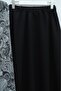 Top Button Ethnic Pattern Skirted Crepe Suit - Black - 2