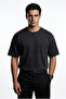 Unisex Black Crew Neck 100% Cotton Premium Quality Oversize T-Shirt (T-Shirt) - 3