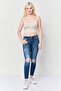 Women V-Neck Sleeveless Plain Tank Top, Beige - 2