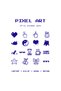 Pixel Art Sticker Set of 17 |   Laptop, Helmet, Phone Sticker Set |   Motorcycle Sticker