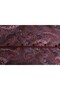 Top Button Ethnic Pattern Skirted Crepe Suit - Burgundy - 5