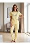 Women's Zero-Collar Lycra Combed Cotton Polyviscon Pajama Set - 3