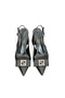 Women's Stiletto Black Thick Heel Pointed Toe Shoes with Accessories New Season Sd512 - 7