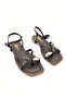 Women's Bitter Brown Ring Detailed Cross-Strap Sandals Vdz02012 - 4