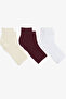 3 Pairs of Ribbed Toeless Women's Socks