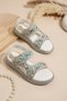 Baby Girl Child Stone Sim Filled Heel Sandals with Velcro Open Front Sandals and Slippers Suitable for Foot Anatomy - 6