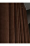 1/2 Dense Pleated Chocolate Brown Velvet Textured Background Curtain | Ironing Is Not Necessary. | Best Sellers - 2