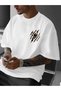 Unisex Never Give up Tiger Printed Oversize Crew Neck T-Shirt - 2