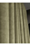 1/2 Dense Pleated Green Velvet Textured Background Curtain | Ironing Is Not Necessary. | Best Sellers - 2