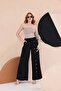 Women's Buttoned Draped Comfortable Pants