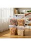 Set of 4 30 Liter (30X4) Vertical Deep Food Storage Containers with Plastic Locking Lids Home Organizer