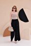 Women's Buttoned Draped Comfortable Pants - 4