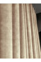 1/2 Dense Pleated Moonstone Beige Velvet Textured Background Curtain | Ironing Is Not Necessary. | Best Sellers - 2