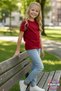 Short Sleeve Children's T-Shirt - Unisex Red Basic Cotton Crew Neck Short Sleeve Combed Cotton Children's T-Shirt - 7