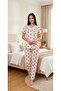 Heart Patterned Pajama Set