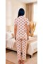Heart Patterned Pajama Set - 3