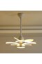LED Ceiling Fan with Remote Control - 3 Color Dimmable Light - White - 2