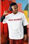 تي شيرت Bad Bunny Rapper Singer مطبوع من الخلف للجنسين مقاس كبير - 4