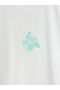 Nevavm Farkıyla Xside White Oval Neck Embroidered Women's T-Shirt - S6Q468Z8-Q6K - 3