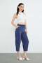 Elastic Waist Pocketed Tencel Fabric Trousers - 3
