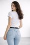 Women's Crew Neck Game Over Cat Printed Regular Fit T-Shirt White - 5