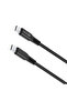 كابل USB-C إلى USB-C مغناطيسي، شحن سريع بقوة 100 واط كحد أقصى، مصنوع من النايلون المنسوج، كابل Type-C بطول 1 متر، أسود اللون - 2