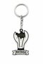 Unisex Metal Bulb Figured Keychain Black and White Design No Idea Written - 2