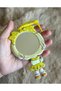 2 in 1 Cute Anime Girl Child Hanging Mirror Keychain Bag Accessory Ornament Yellow - 4