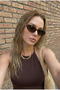 Women's Sunglasses g Detailled Cateye Thin Frame Uv400 Glass 50 Ekartman - 2