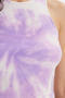 Women's Slim Fit 100% Cotton Sleeveless Strappy Crew Neck Printed Pink Crop Top - 5