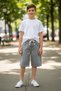 Boy's Blue Jean Capri Shorts Elastic Waist Summer Denim Capri
