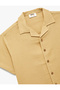 Cotton Buttoned Basic Short Sleeve Shirt - 3