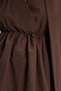 Women's Regular Cut Double Breasted Collar Halter Neck Detail Elastic Waist Sleeveless Brown Blouse Shirt - 5