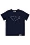 Shark Embroidered T-Shirt for 2-5 Years Old - Navy Blue