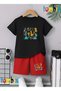 Dinosaurs Printed T-Shirt Shorts Summer Children's Set