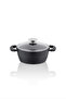 Cast Iron 9 Piece Cookware Set with Glass Lid Black - 4