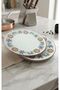 Modern Porcelain Spring Embroidery Pattern 4-Person 20 cm Cake and Serving Presentation Plates - 3